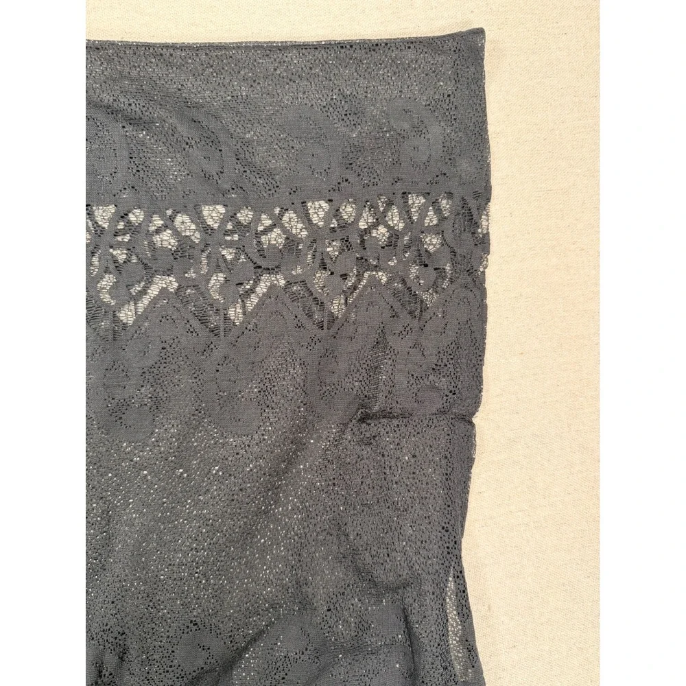 Charlotte Russe Black Lace Fringe Kimono Wrap Open Front Cardigan Small Boho